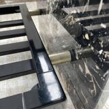 Italian 80s coffee table in marble and glass