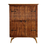 Armoire en rotin 1950