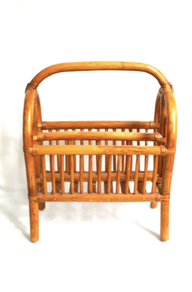 Rattan magazine holder