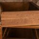 Louis XVI style bedside chest of drawers, marble top, late 19th century.