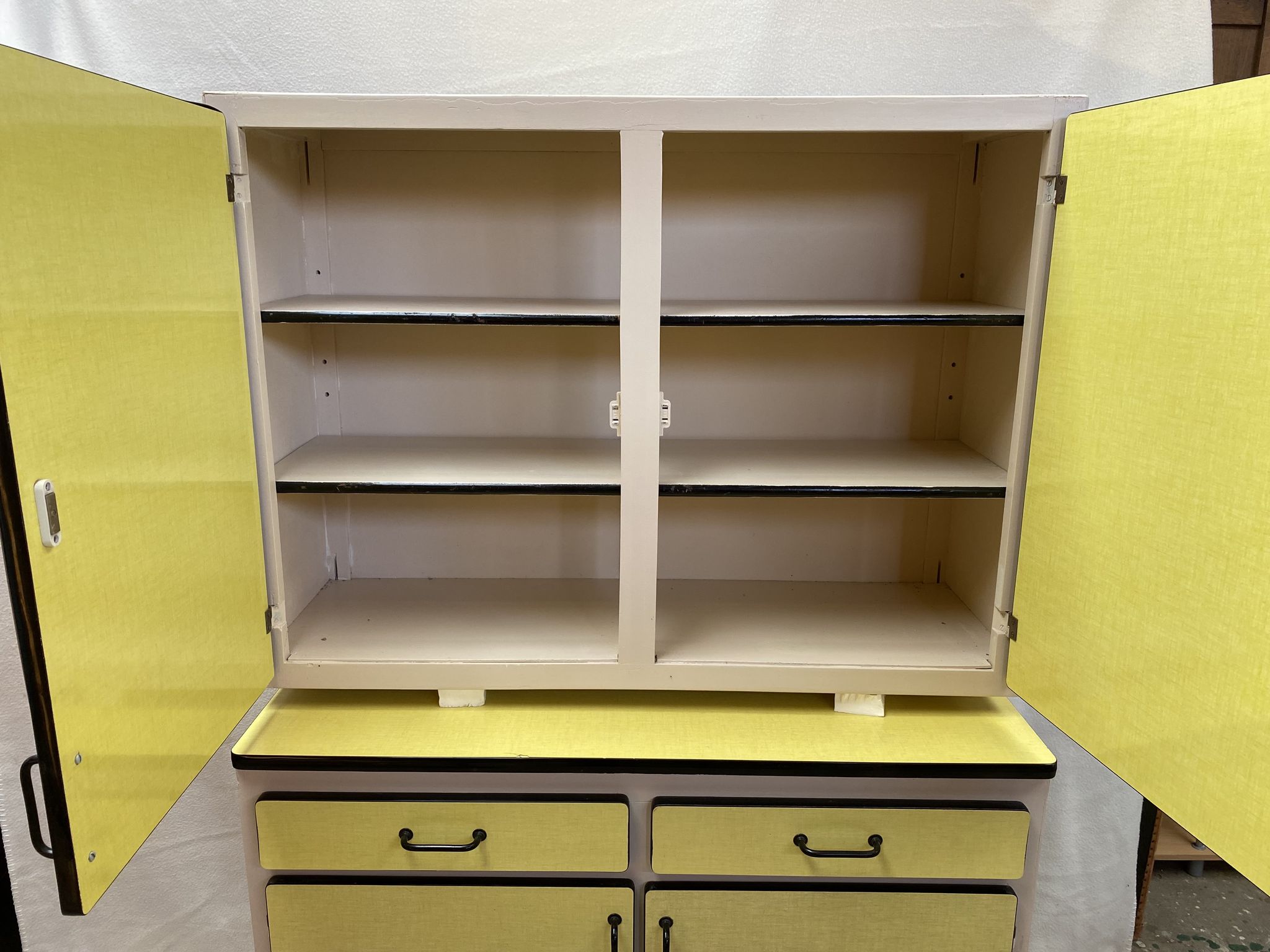 Yellow formica sideboard