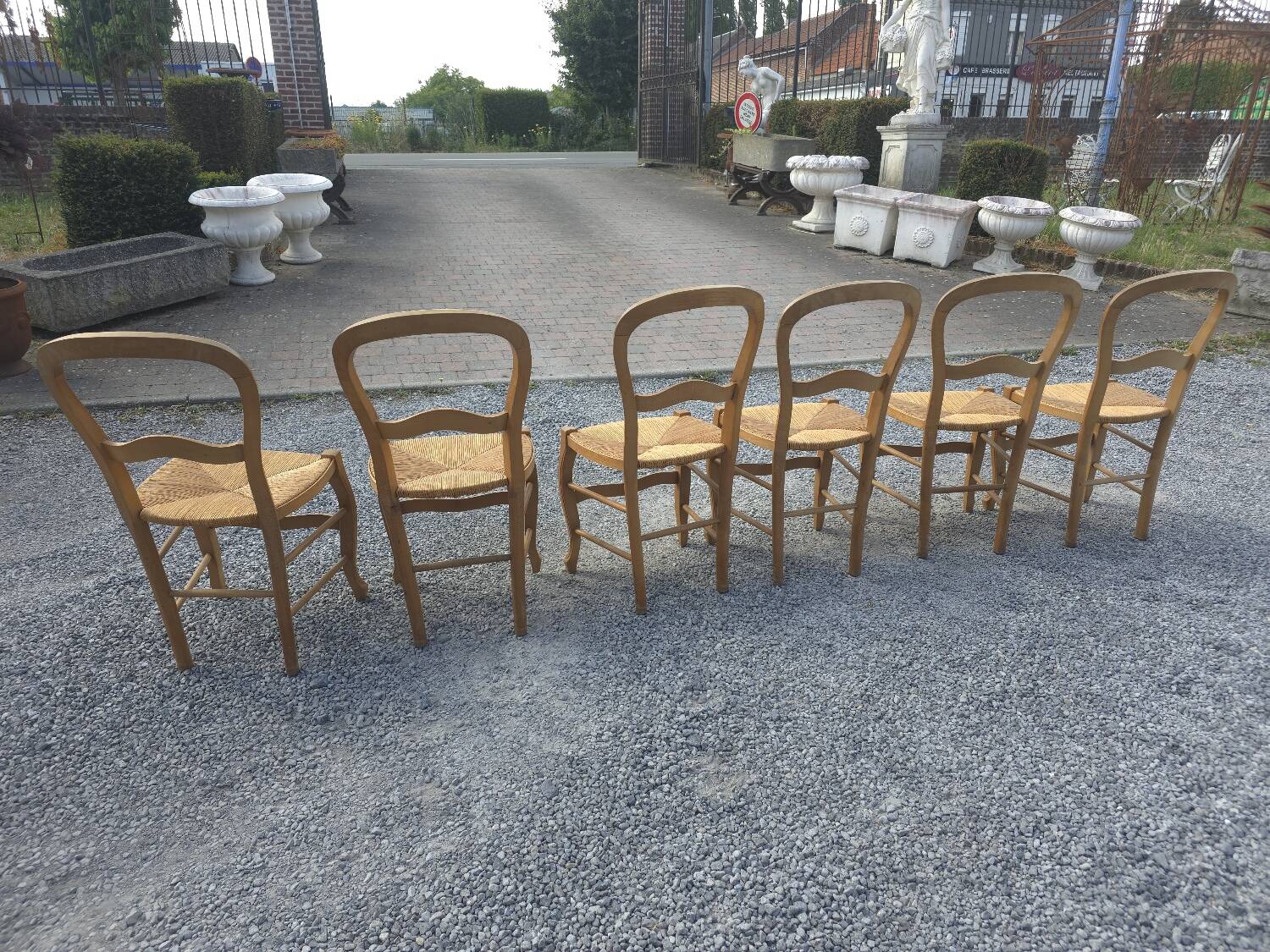 6 cherry wood chairs