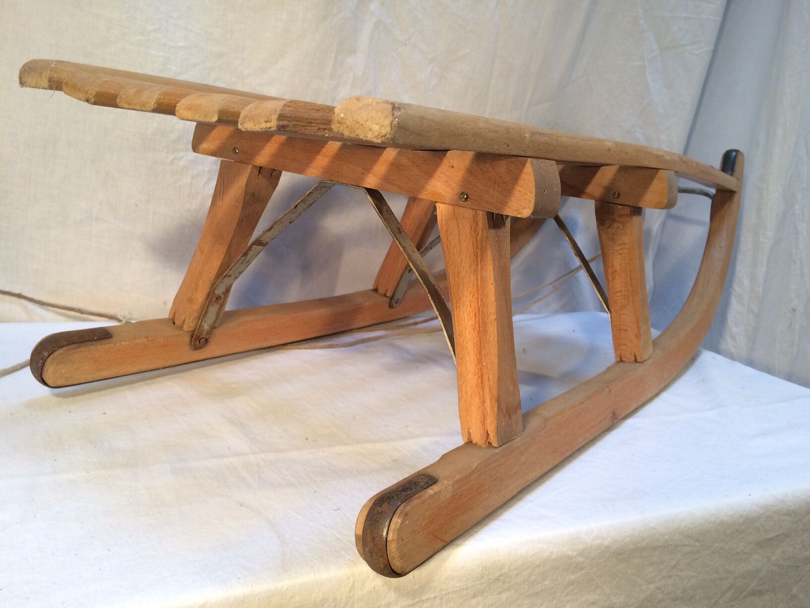 Davos vintage sled in solid beech - 60s/70s