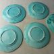 Lot of old majolica plates, flower décor, from Villeroy & Boch