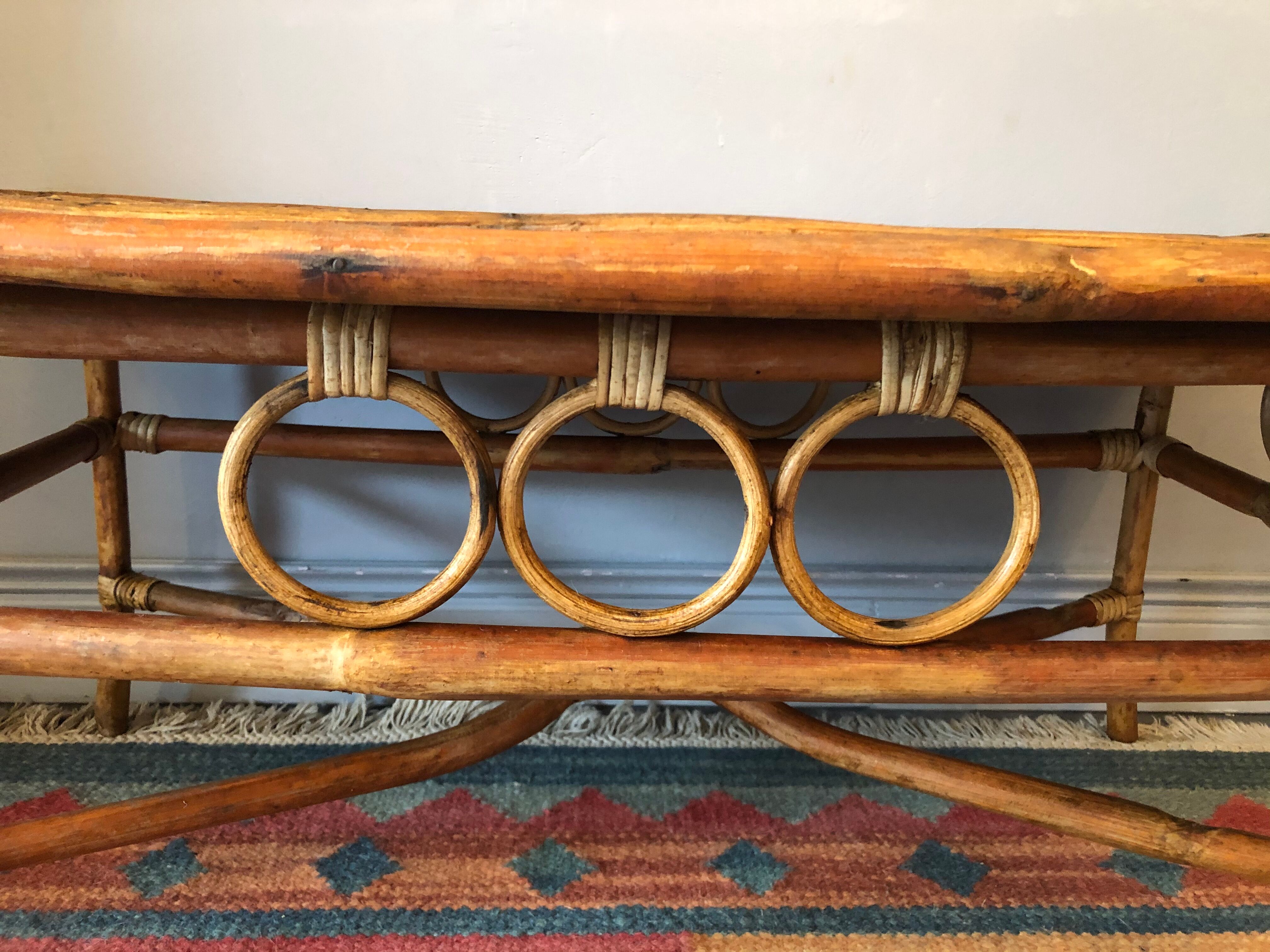 Rattan coffee table