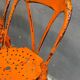 Set of four industrial metal dining chairs by Joseph Mathieu, painted steel, 1920s, France