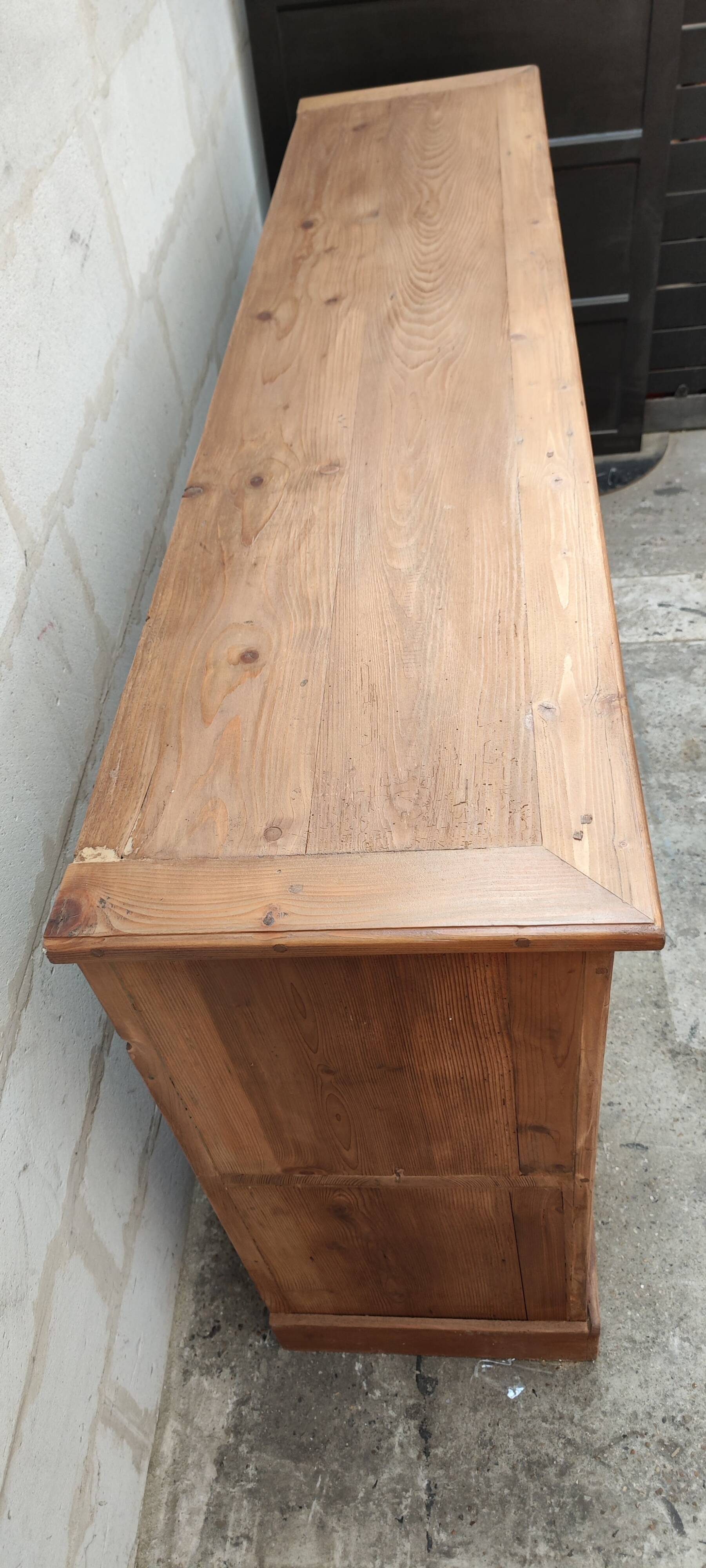 Old trade furniture with six solid pine drawers