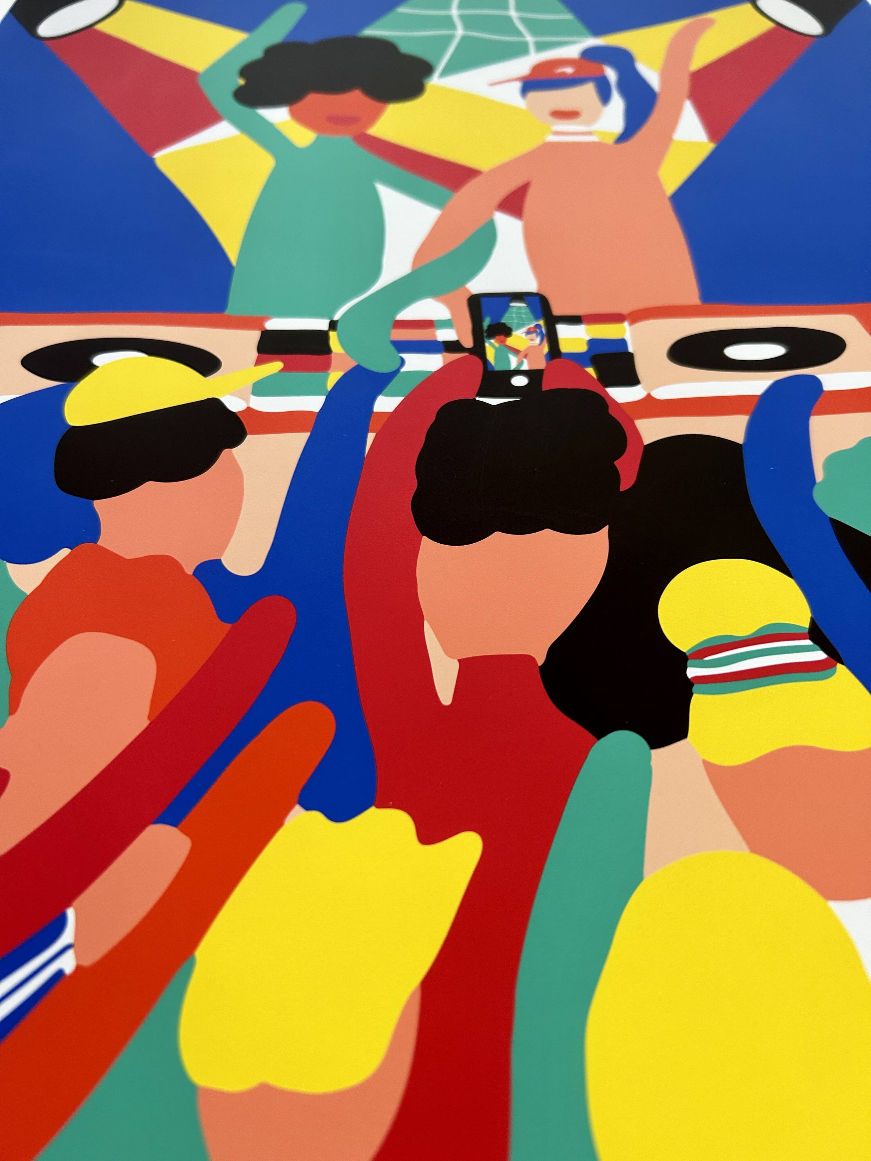 Art poster, signed and numbered by the artist, Couleurs et Fête