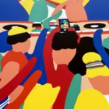Art poster, signed and numbered by the artist, Couleurs et Fête