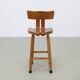 Lot de 4 tabourets de bar vintage en bois