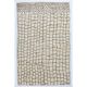 Modern Moroccan Berber Rug Made of Natural Ivory & Brown Wool, Beni Ourain Hand-Knotted Carpet