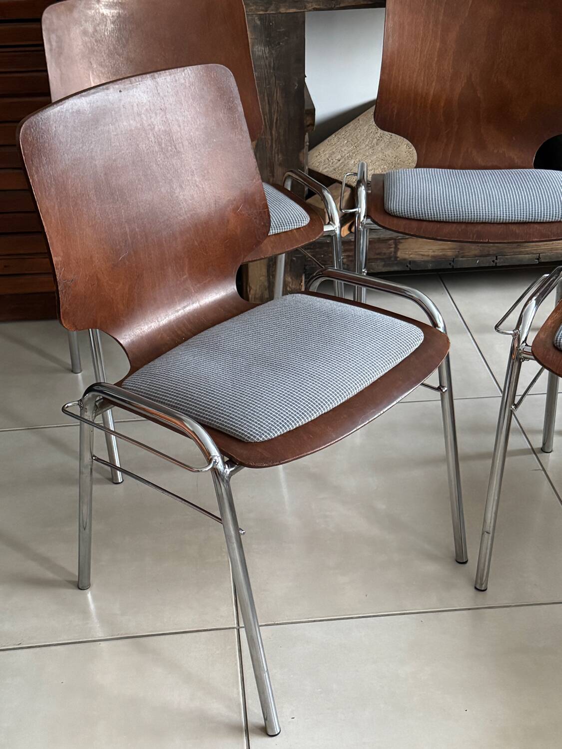 Lot de 4 chaises Pagholz vintage