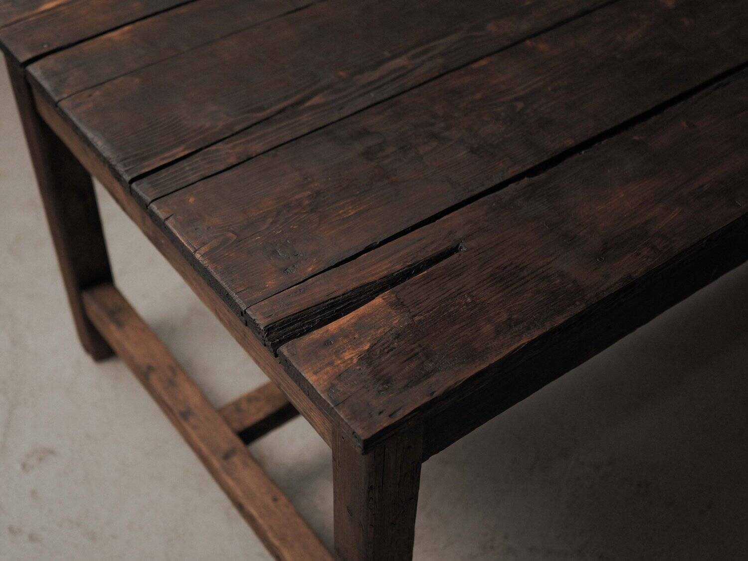 Farm table in solid pine, around 1900