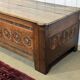 18th-century Breton chestnut bank bench