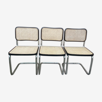 Set of 3 chairs Marcel Breuer Cesca B32