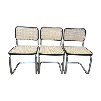 Set of 3 chairs Marcel Breuer Cesca B32