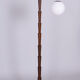 Lampadaire cubisme tchèque restauré, hêtre, acier chromé, Tchéquie, années 1920