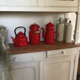 Vintage enamelled kettle