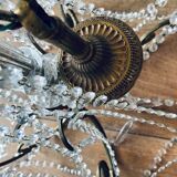 Chandelier with crystal and bronze tassels