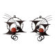 Brutalist Iron Candleholders by Henrik Horst, Denmark, 1960s, Set of 2
