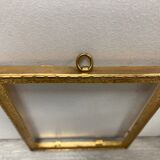 Pair of gold brass frames