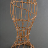 Head to hat Marotte Rattan hat shop head 1950