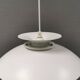 White hanging lamp from the 1980s, produced by Form-Light Denmark.