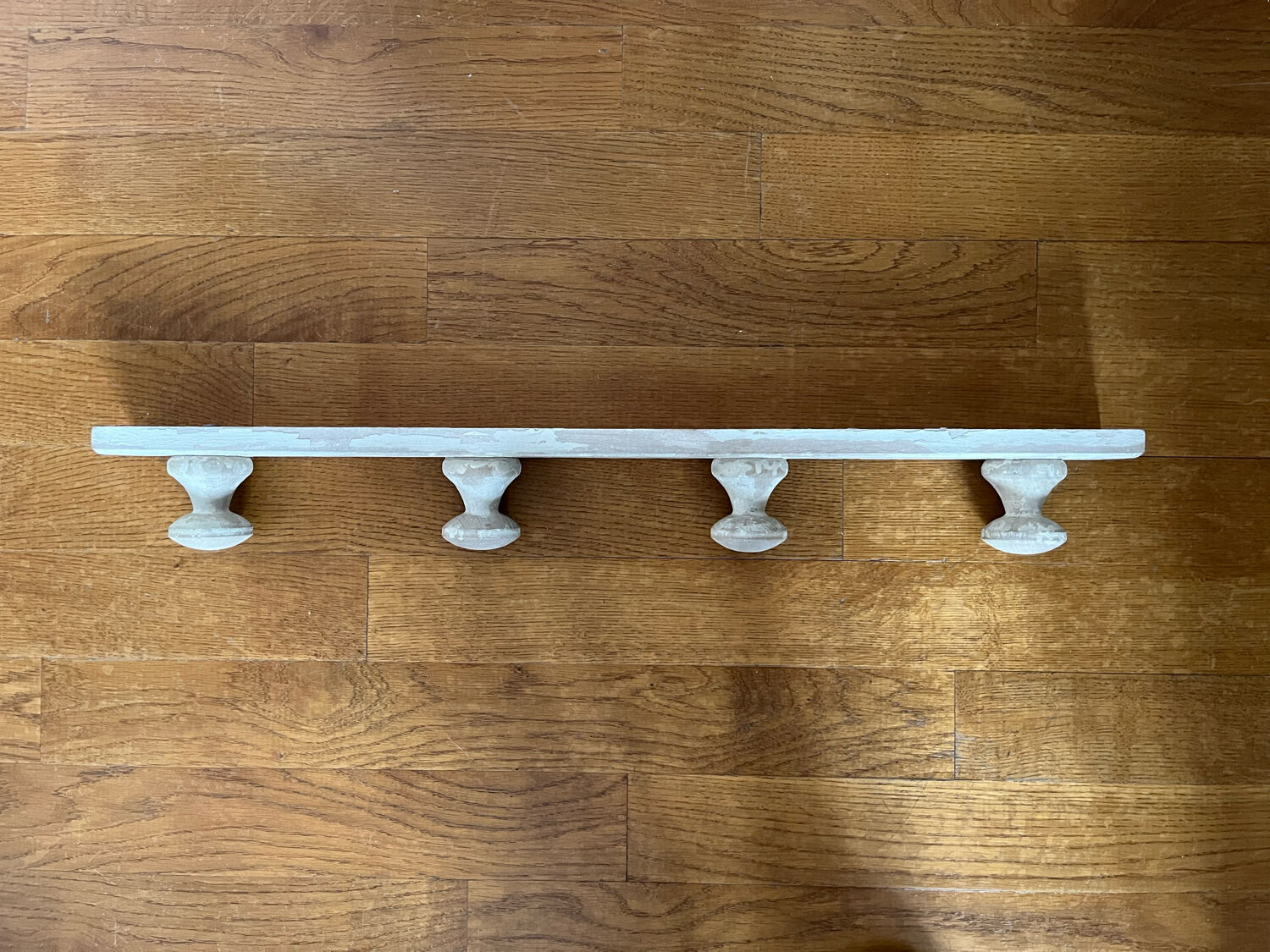 Antique wooden coat rack