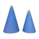 2 lampes coniques Teepee par SCE en verre bleu