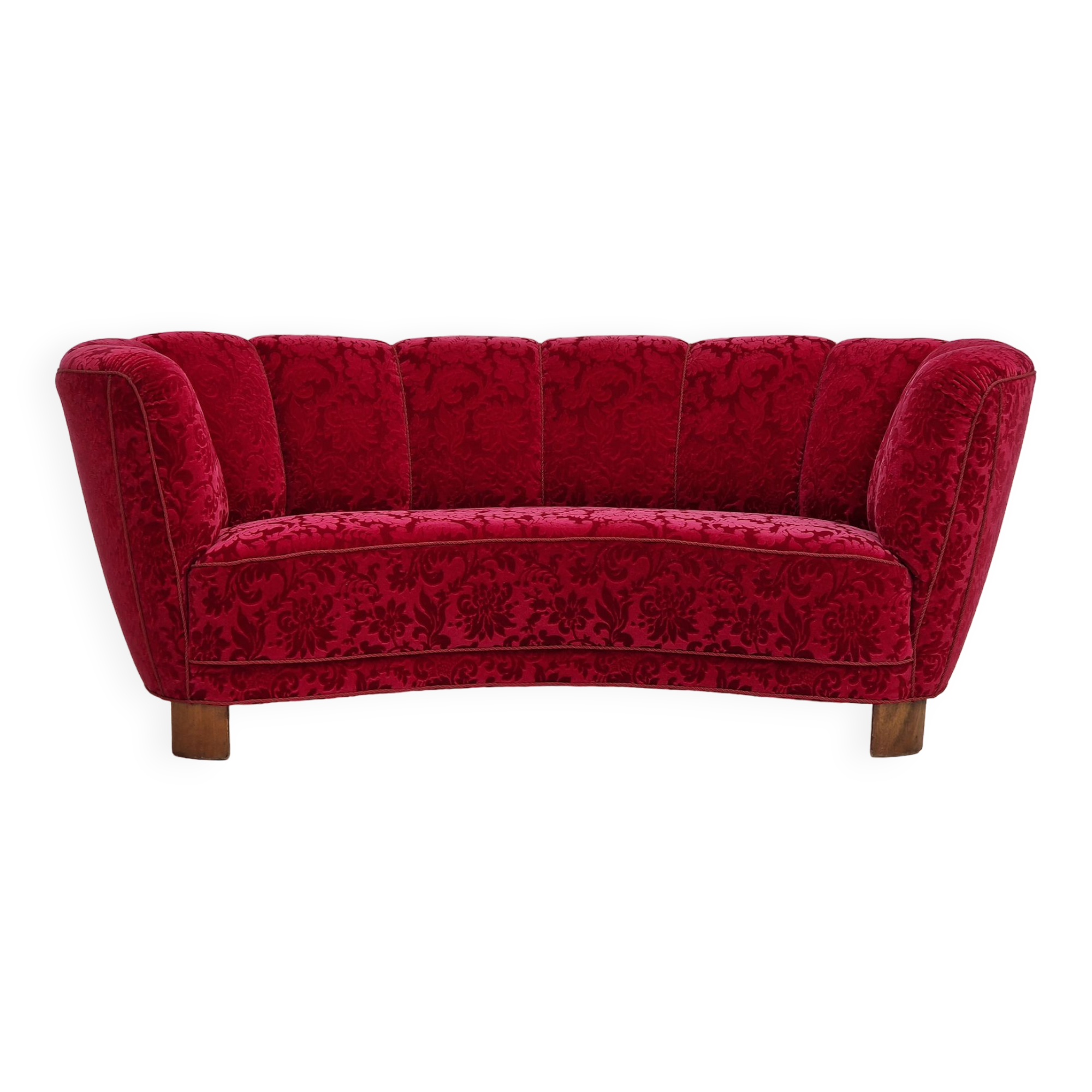 Années 1960, canapé danois vintage 3 places « Banana », original très bon état.