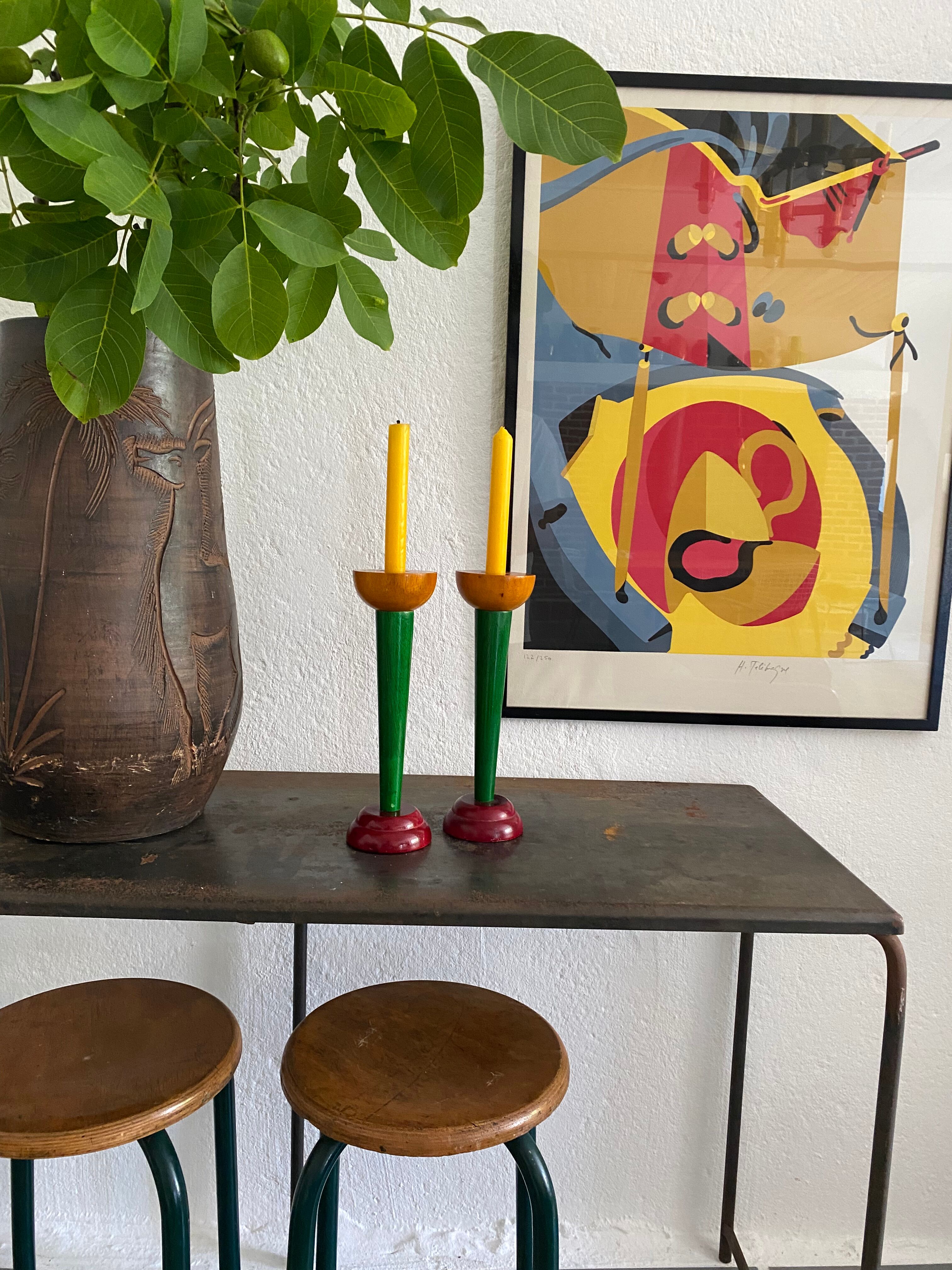 Pair of vintage Ikea candle holders