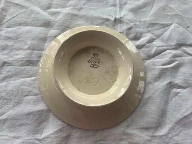 Compotier art deco cherries, longwy model the merises