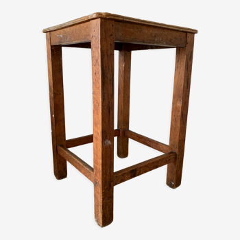 Tabouret bois massif ancien