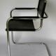 Tubular pietement leather armchair 1980