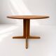 Round teak dining table by gudme møbelfabrik a/s