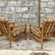 Pair of Scandinavian armchair fabric tiles