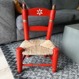Vintage children's chair painted wood