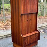 Scandinavian teak wardrobe, circa 1950, 91x65x183cm