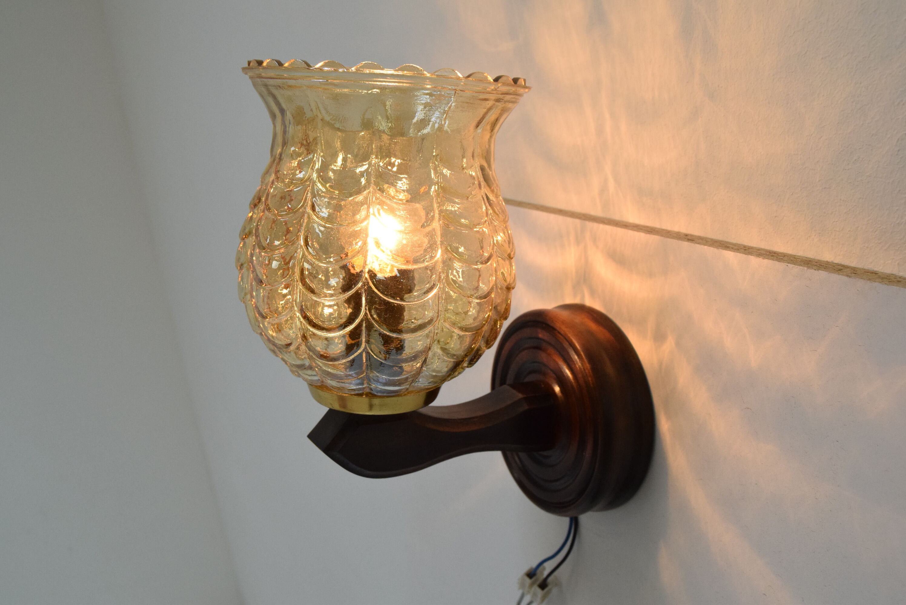 Mid-century wall lamp, 1970's.