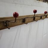 1960s school coat rack with 10 hooks