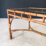 Mid-Century Chippendale Bamboo Dining Table, Italy, 1960s