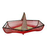 Vintage scoubidou table basket