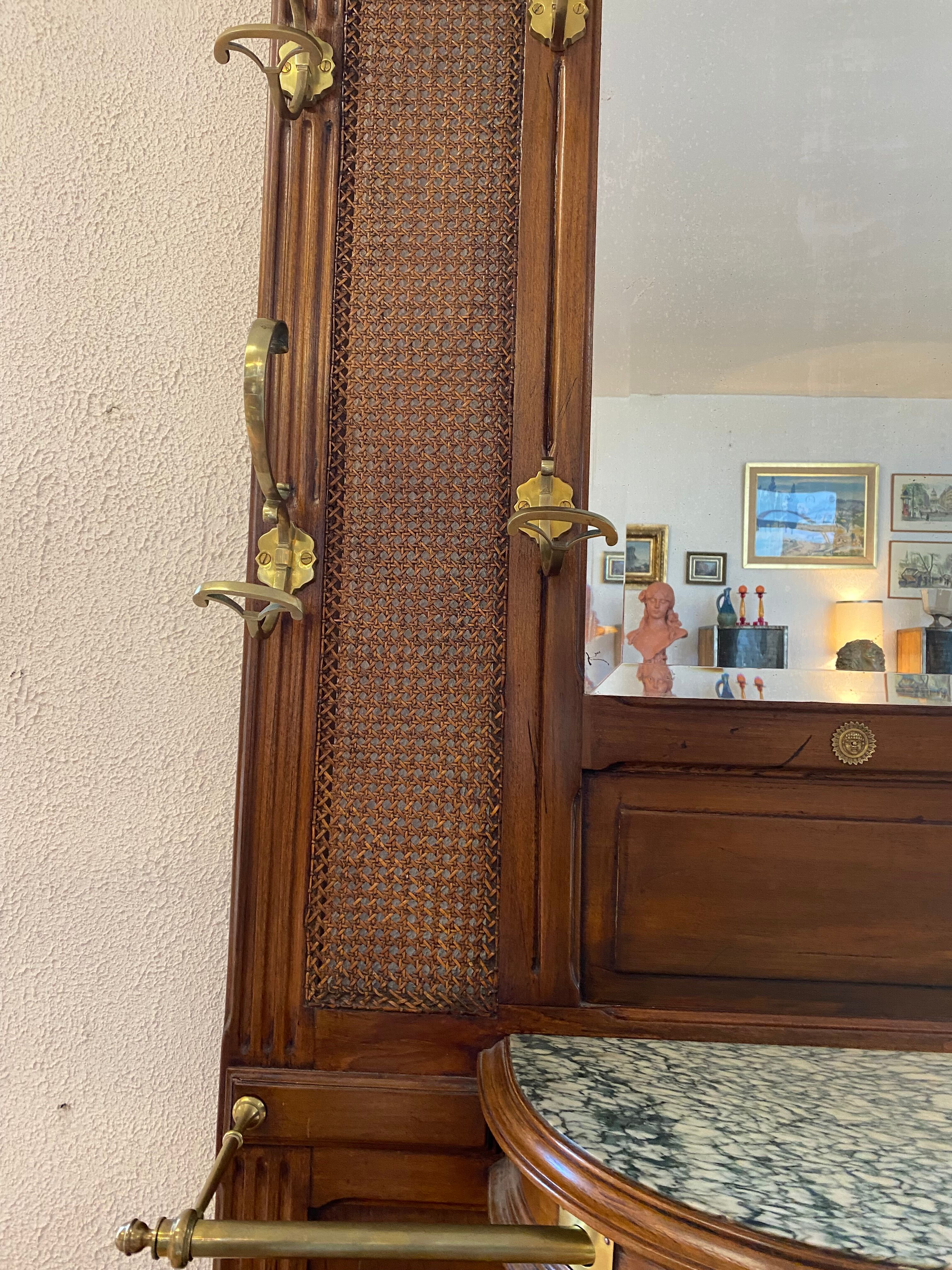 Walnut coat rack early XX th
