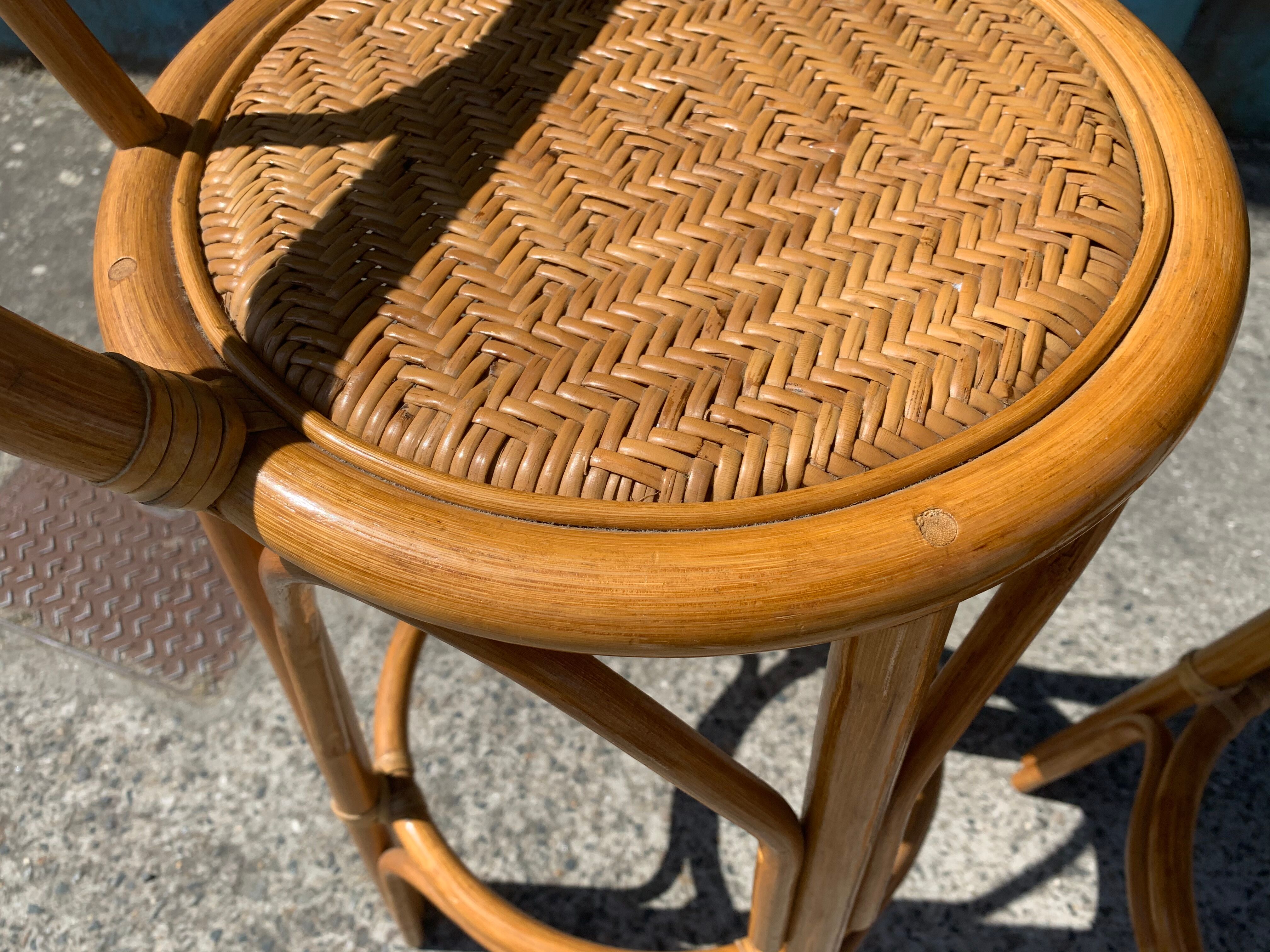 Rattan bar stools