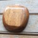 Empty wooden apple pocket