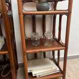 Pair of rattan bedside tables