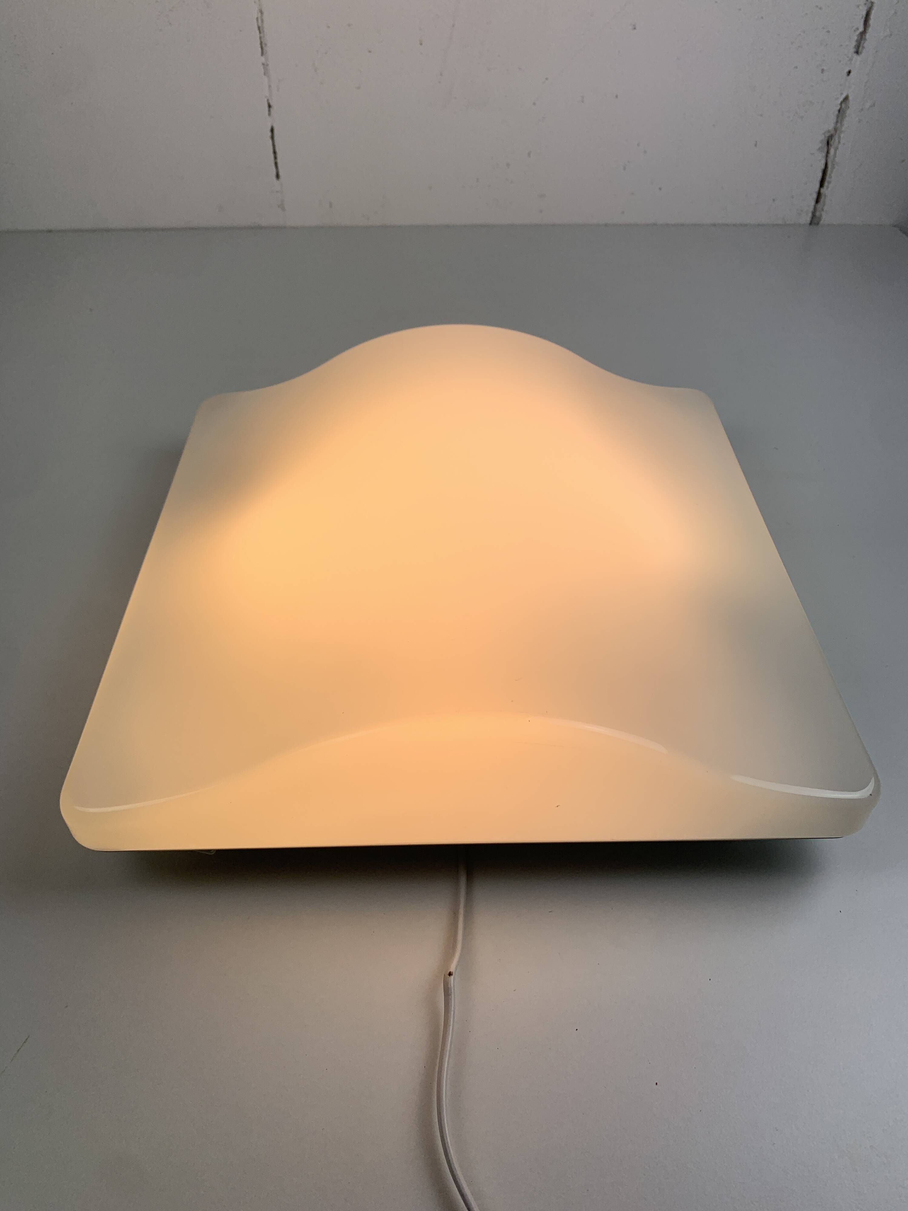 Set of 4 midcentury space age wavy wall lamp by Guzzini,model 5359