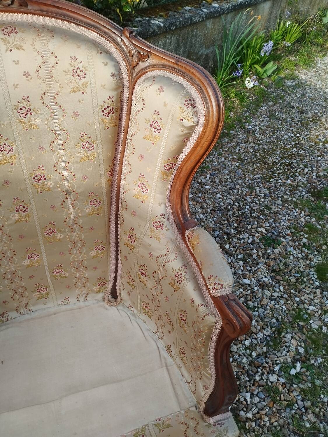 Paire de fauteuils anciens style louis xv
