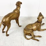 Life size brass dog sculpture, 1960s