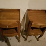 Louis XV-style bedside pair